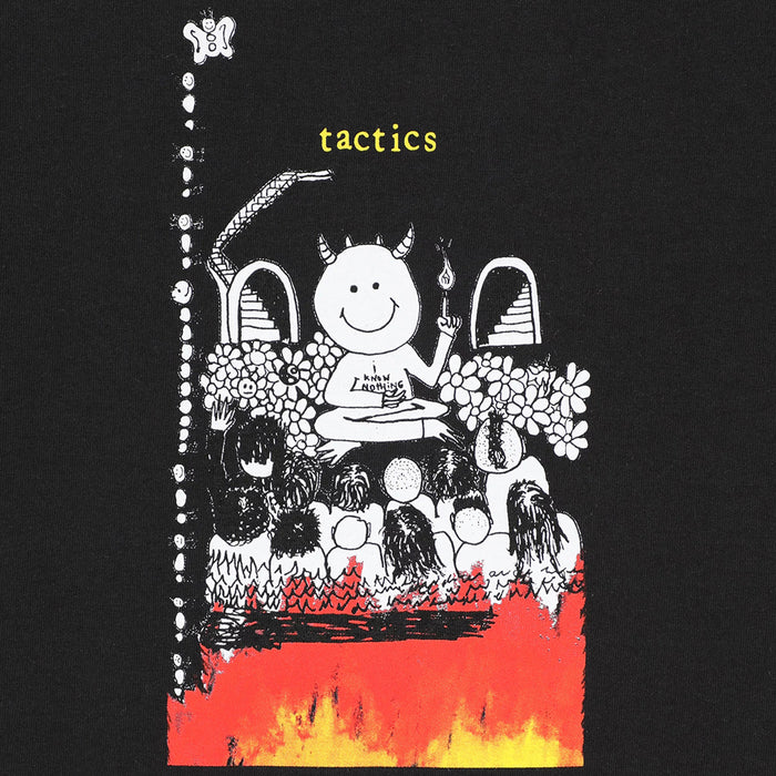 TACTICS(タクティクス)| I KNOW NOTHING T-SHIRT / BLACK | スノーボード・スケートボードのTACTICS JAPAN