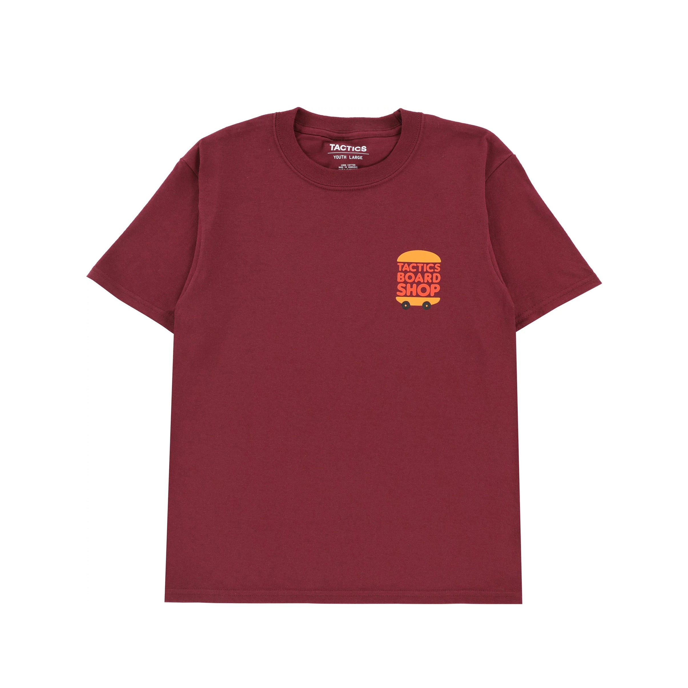 TACTICS}(タクティクス)| Tシャツ | NICE BUNS YOUTH T-SHIRT / MAROON | スノーボード・スケートボードのTACTICS JAPAN