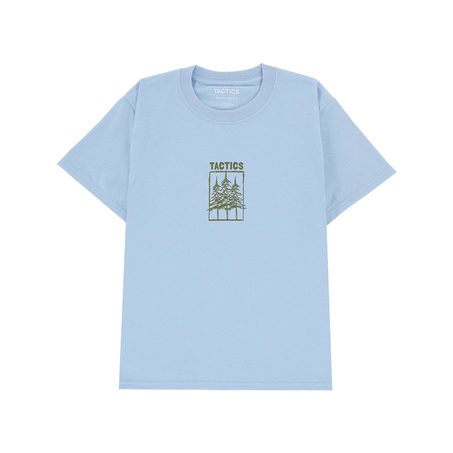 TACTICS(タクティクス)|【KIDS】KIDS THREE TREES T-SHIRT / LIGHT BLUE | スノーボード・スケートボードのTACTICS JAPAN