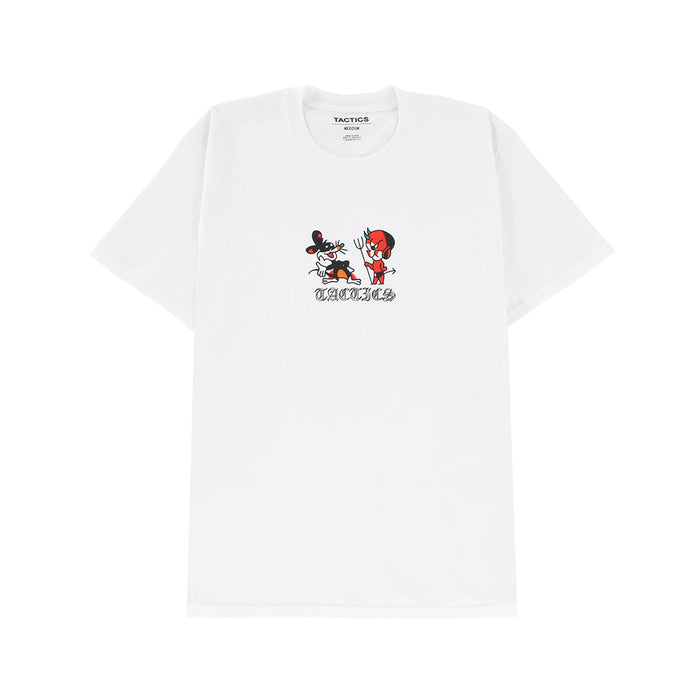 TACTICS(タクティクス)| LUCKY DEVIL T-SHIRT / WHITE | スノーボード・スケートボードのTACTICS JAPAN