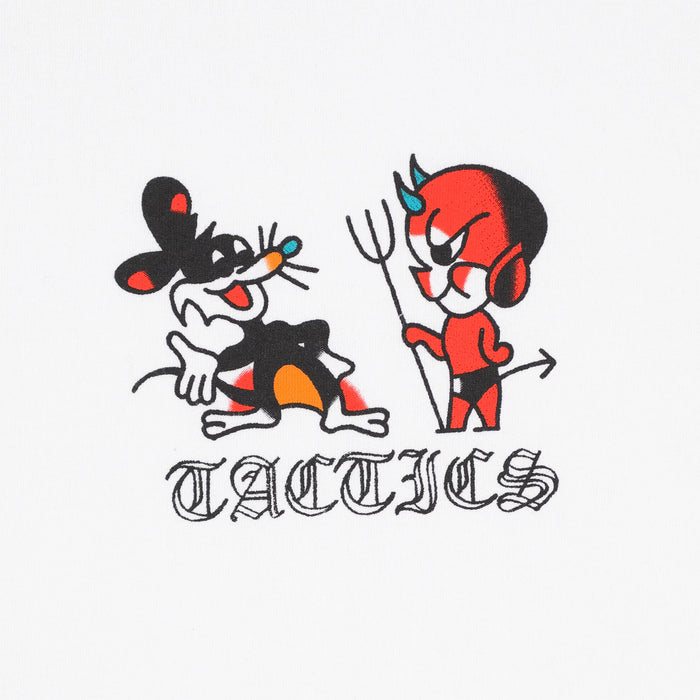 TACTICS(タクティクス)| LUCKY DEVIL T-SHIRT / WHITE | スノーボード・スケートボードのTACTICS JAPAN