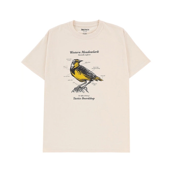 TACTICS(タクティクス)| MEADOWLARK SCIENTIFIC T-SHIRT / NATURAL | スノーボード・スケートボードのTACTICS JAPAN