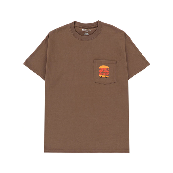 TACTICS(タクティクス)| NICE BUNS SS POCKET T-SHIRT / BROWN | スノーボード・スケートボードのTACTICS JAPAN