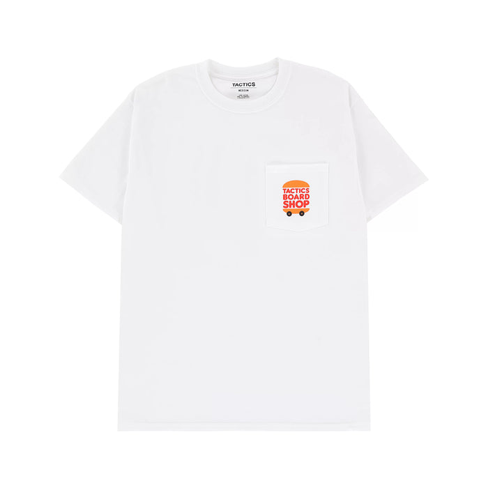TACTICS(タクティクス)| NICE BUNS SS POCKET T-SHIRT / WHITE | スノーボード・スケートボードのTACTICS JAPAN