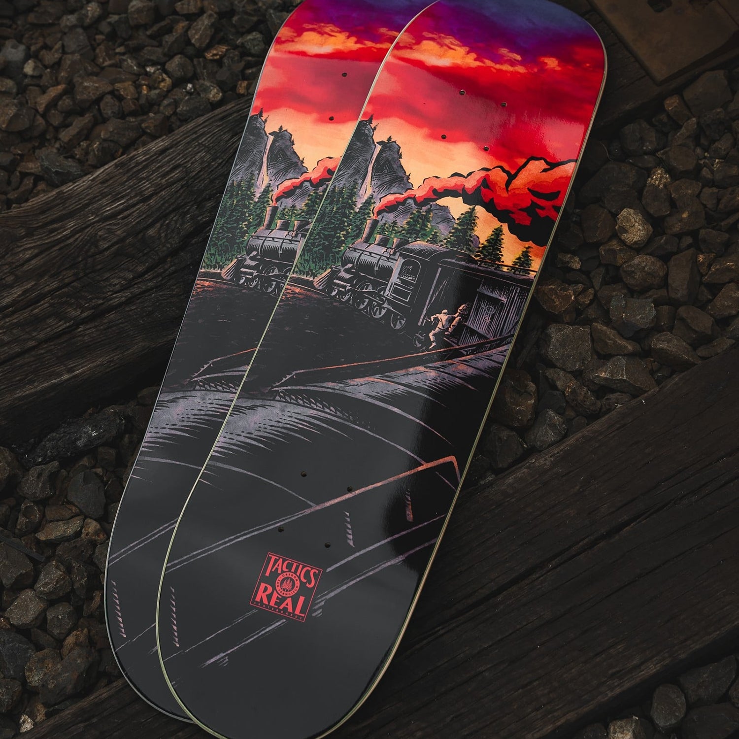 REAL X TACTICS RAILWAY SKATEBOARD DECK - 8.25 / 8.5