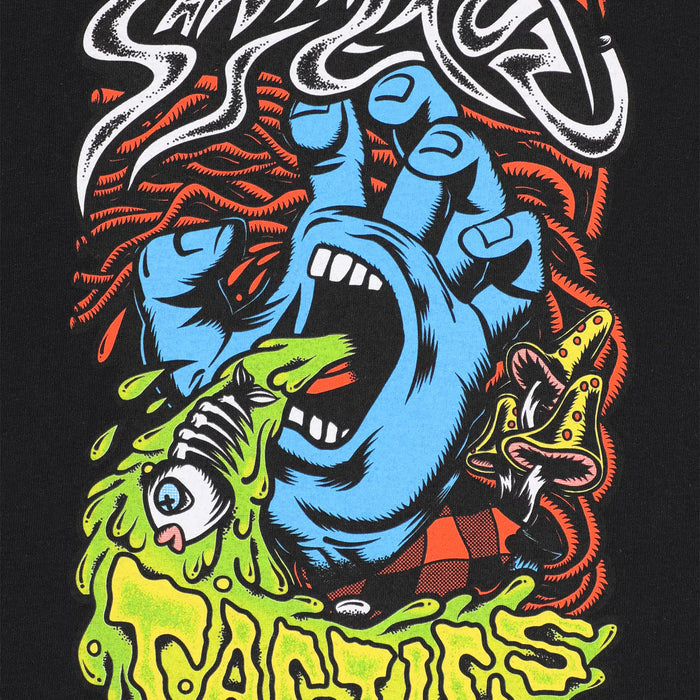 SANTA CRUZ SKATEBOARDS(サンタ クルーズ スケートボード)| SANTA CRUZ SCREAMING HAND TACTICS T-SHIRT / BLACK | スノーボード・スケートボードのTACTICS JAPAN
