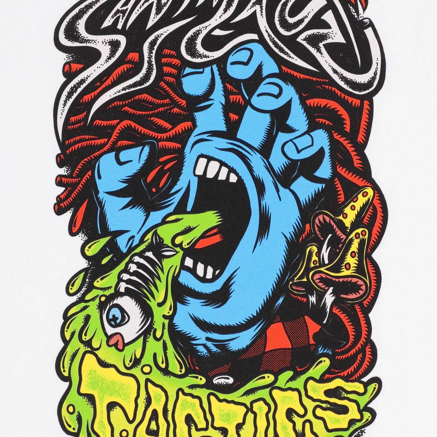 SANTA CRUZ SKATEBOARDS(サンタ クルーズ スケートボード)| SANTA CRUZ SCREAMING HAND TACTICS T-SHIRT / WHITE | スノーボード・スケートボードのTACTICS JAPAN