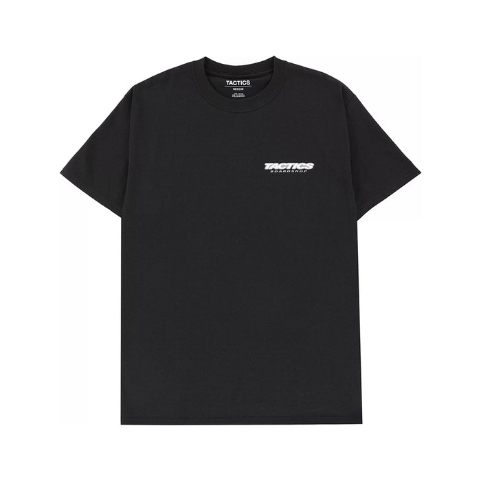 TACTICS(タクティクス)| THROWBACK LOGO T-SHIRT / BLACK | スノーボード・スケートボードのTACTICS JAPAN