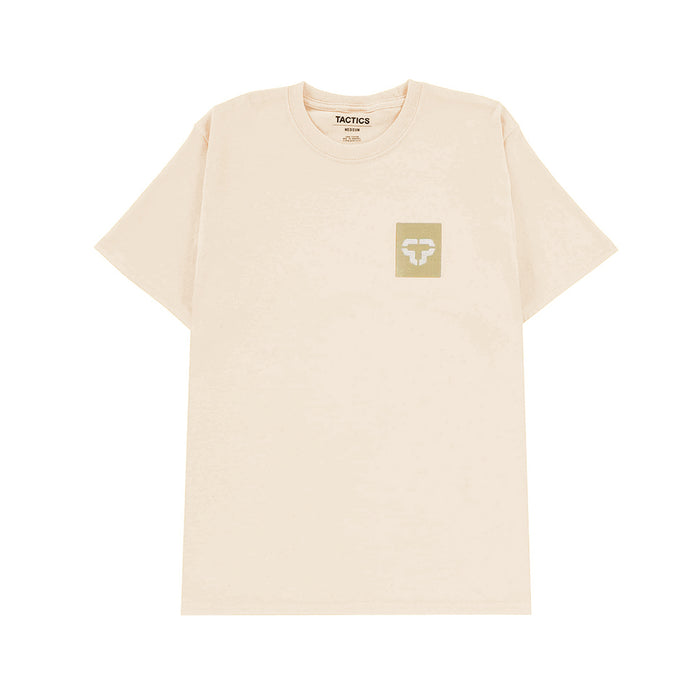 TACTICS(タクティクス)| TONAL ICON EMBROIDRED T-SHIRT / NATURAL | スノーボード・スケートボードのTACTICS JAPAN