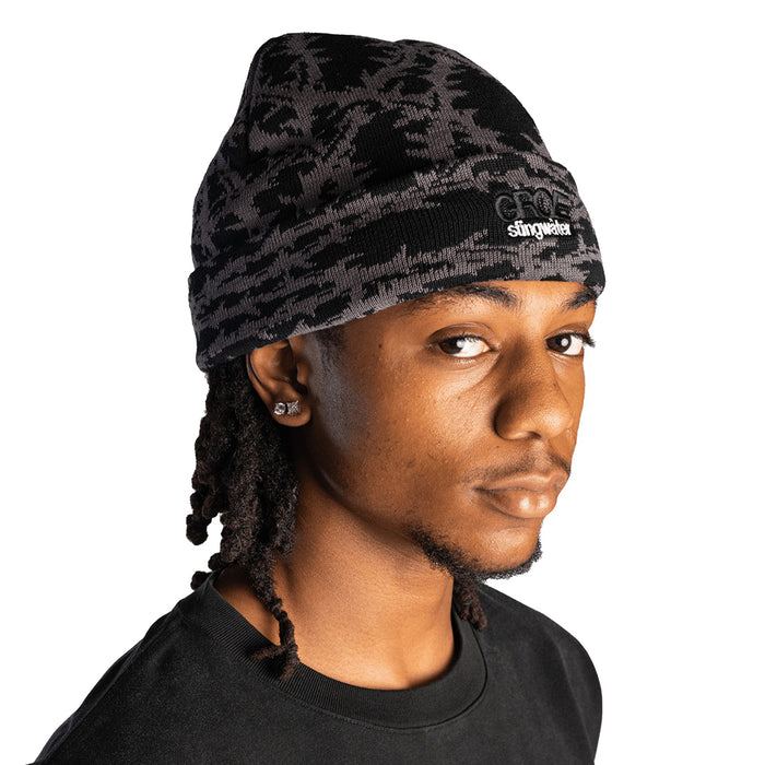 STINGWATER(スティングウォーター)| THOM BEANIE / BLACK/GRAY | スノーボード・スケートボードのTACTICS JAPAN
