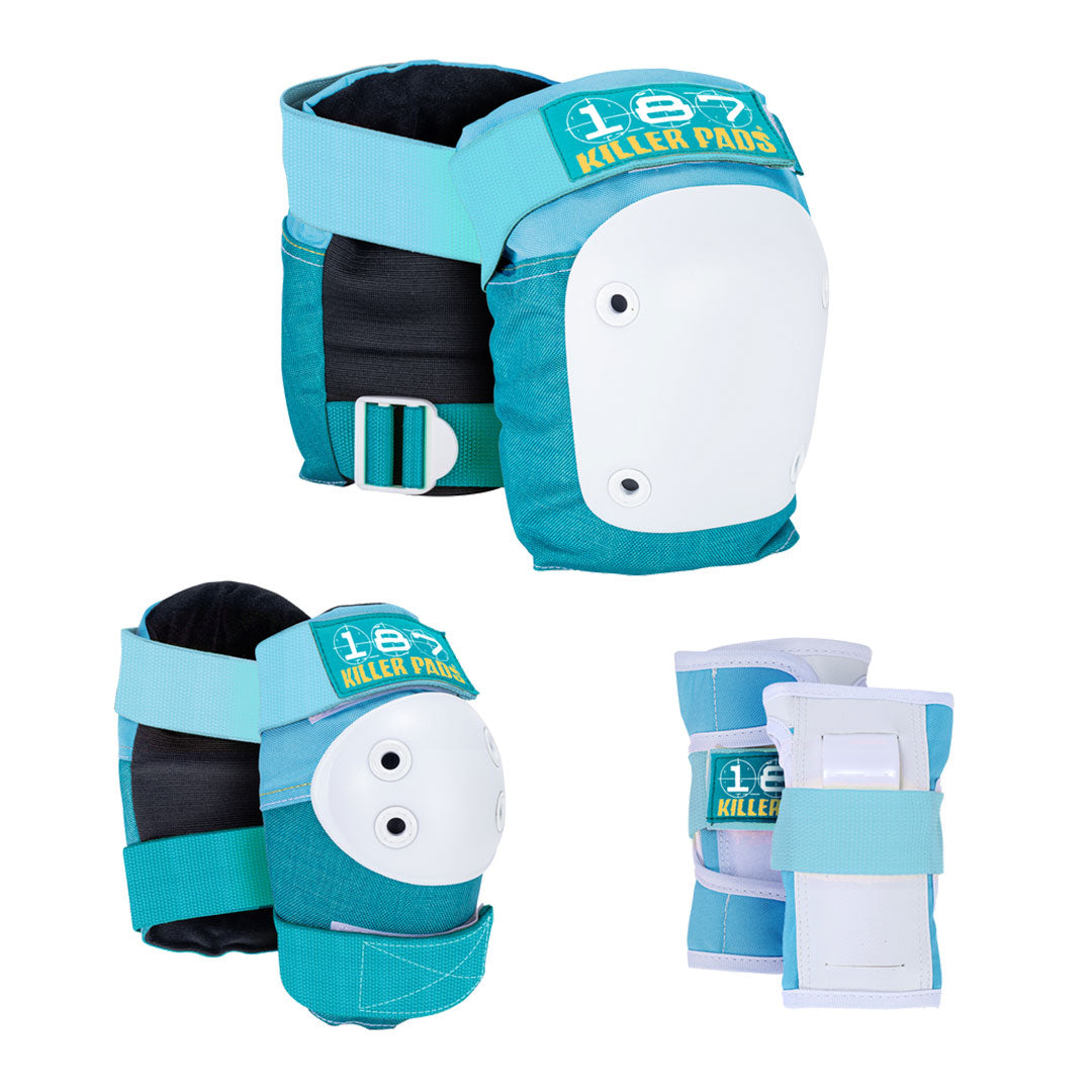 187 KILLER PADS（187 キラーパッド）|【KIDS】JUNIOR PAD SIX PACK SET / TEAL | スノーボード・スケートボードのTACTICS JAPAN