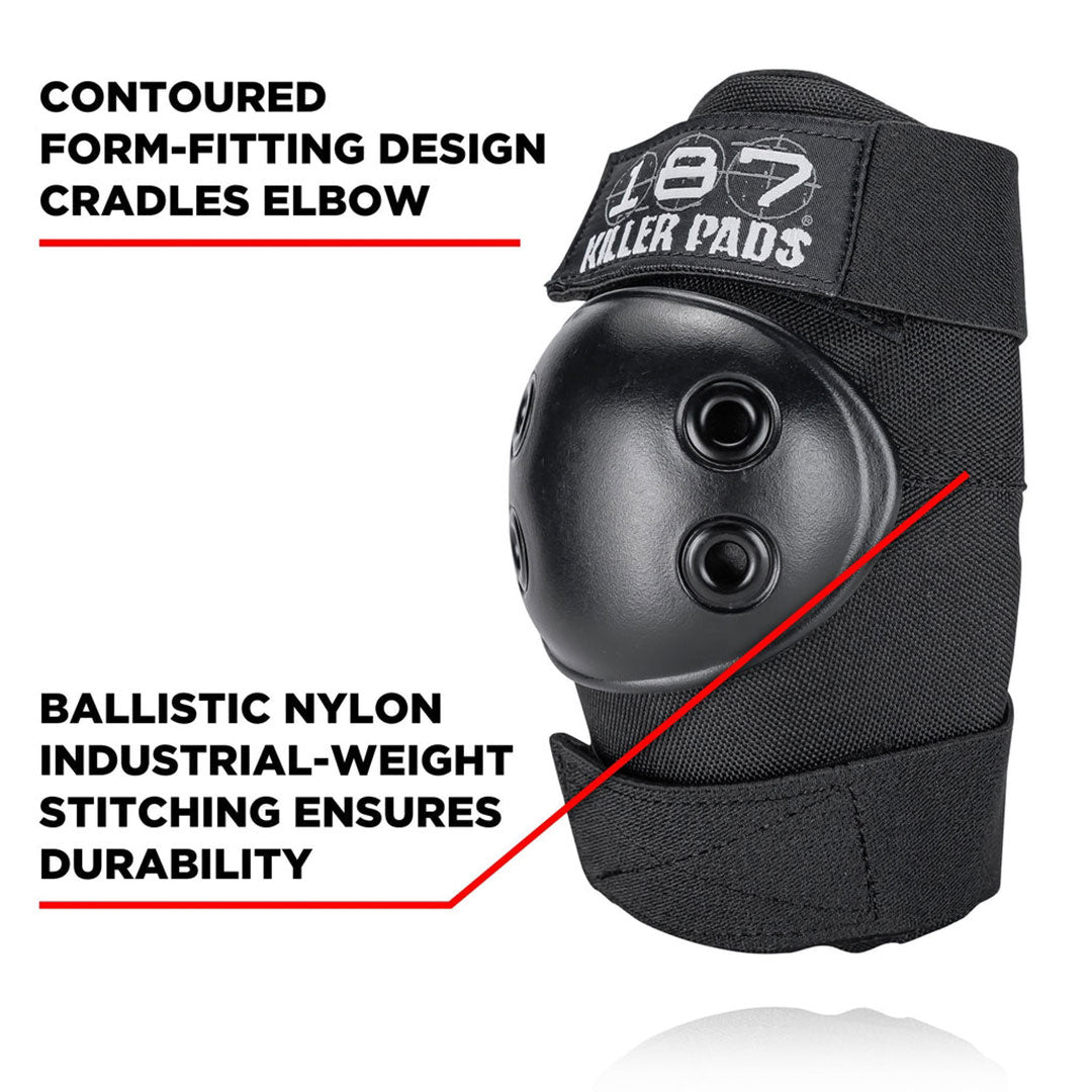 187 KILLER PADS（187 キラーパッド）|【KIDS】JUNIOR ELBOW PADS / BLACK | スノーボード・スケートボードのTACTICS JAPAN