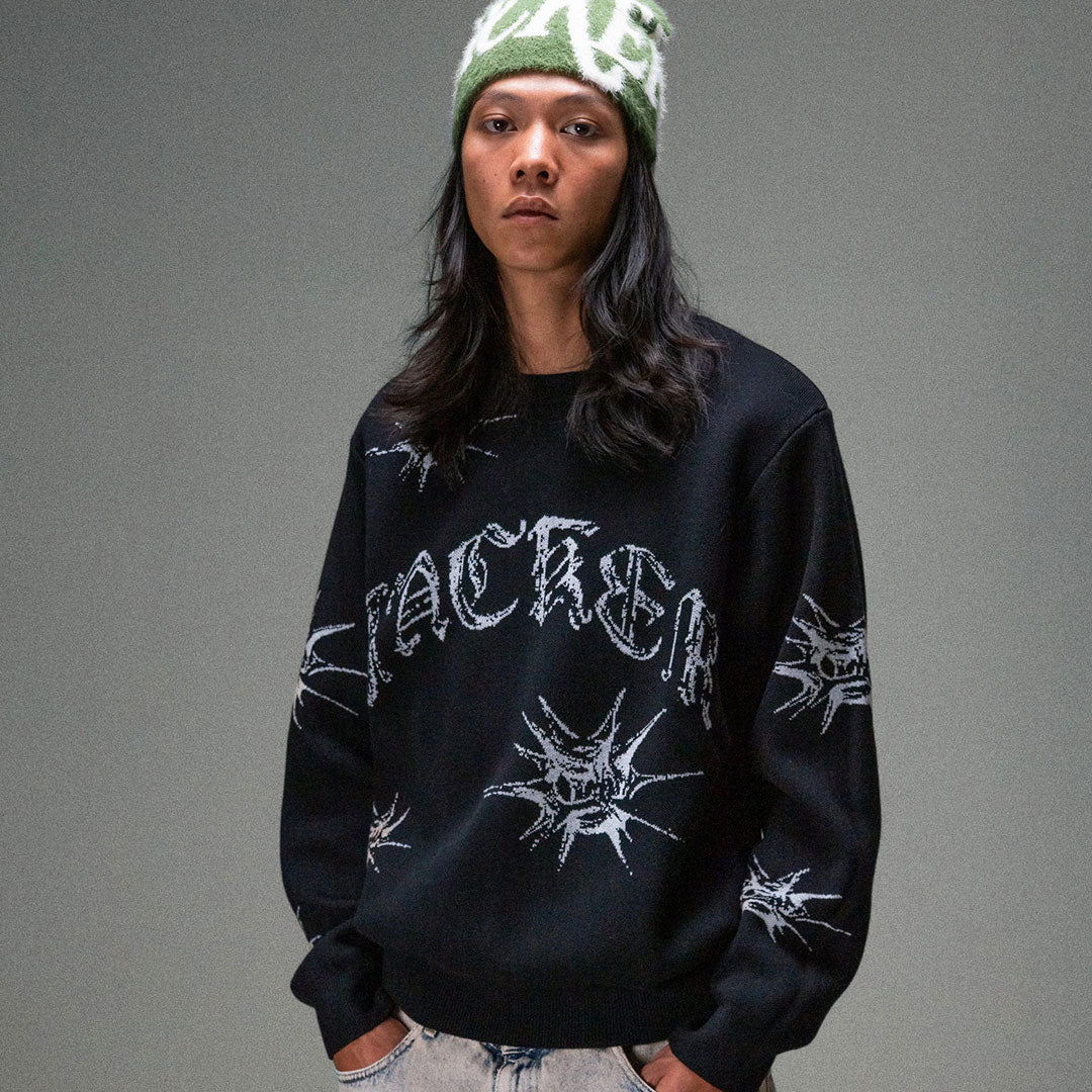 JACKER（ジャッカー）| N°1890 KNIT / BLACK | スノーボード・スケートボードのTACTICS JAPAN