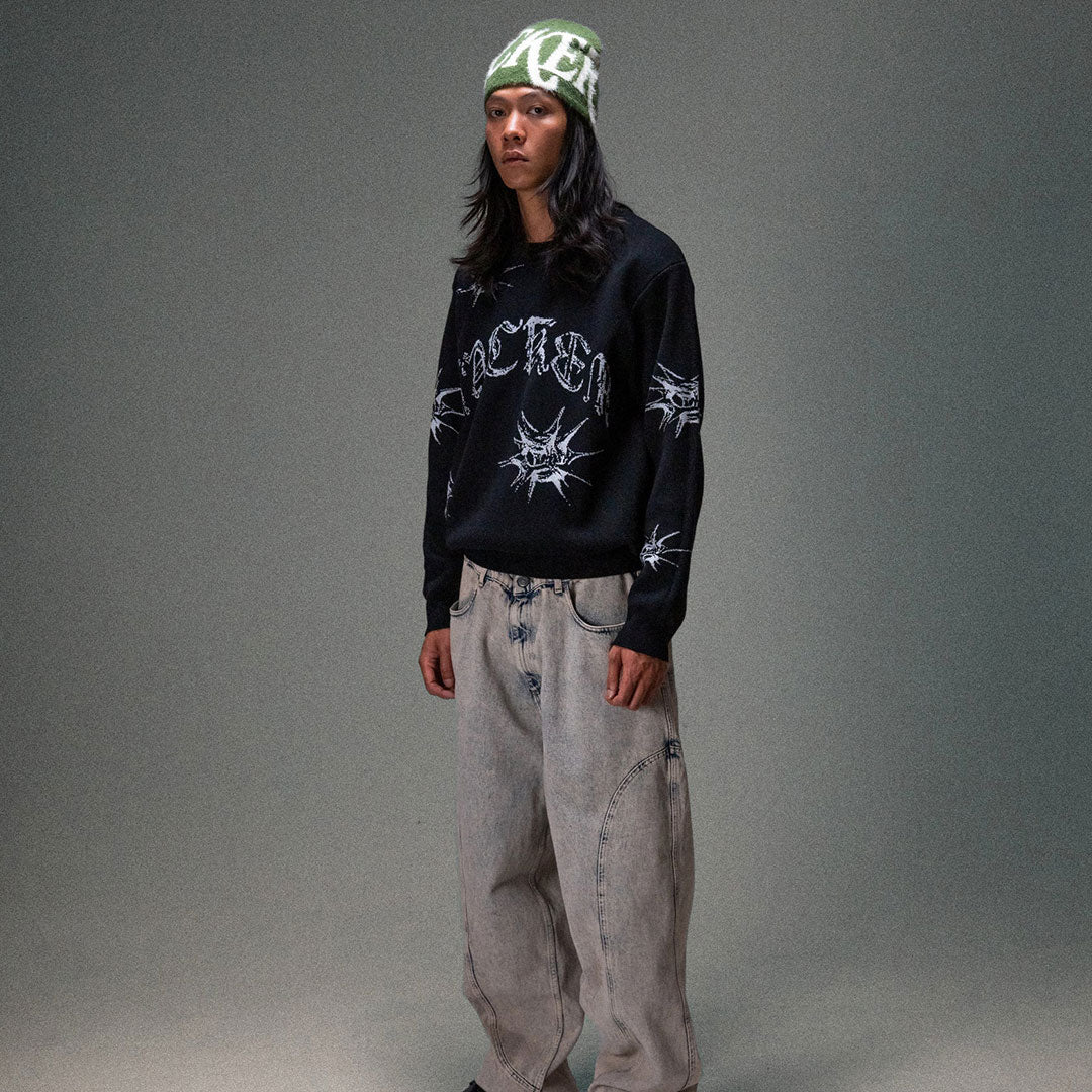 JACKER（ジャッカー）| N°1890 KNIT / BLACK | スノーボード・スケートボードのTACTICS JAPAN