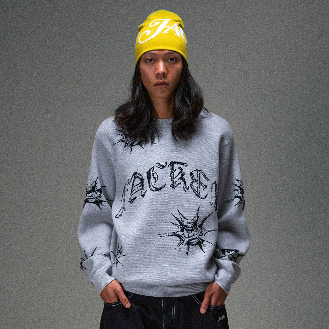 JACKER（ジャッカー）| N°1890 KNIT / GREY | スノーボード・スケートボードのTACTICS JAPAN