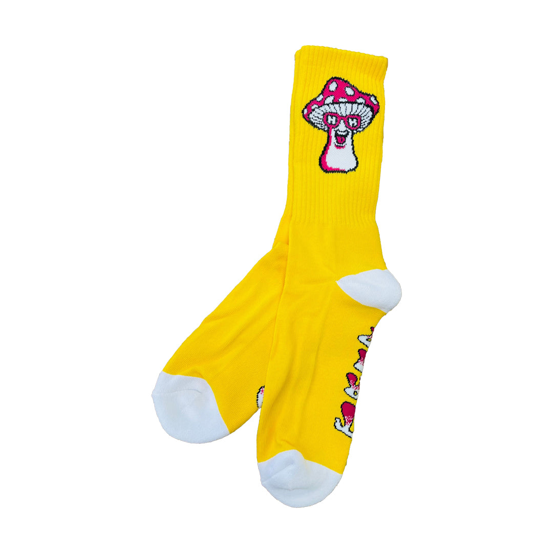 HAPPY HOUR（ハッピーアワー）| SHROOM SOCKS / YELLOW  | スノーボード・スケートボードのTACTICS JAPAN