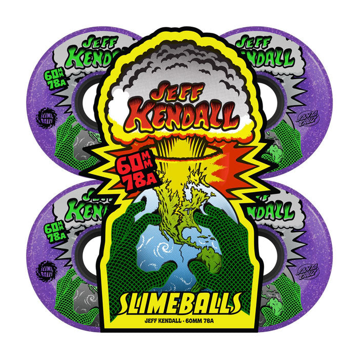 SLIME BALLS WHEELS（スライム ウィール ウィール）| JEFF KENDALL END OF THE WORLD PURPLE GLITTER SKATEBOARD WHEELS - 60MM 78A | スノーボード・スケートボードのTACTICS JAPAN