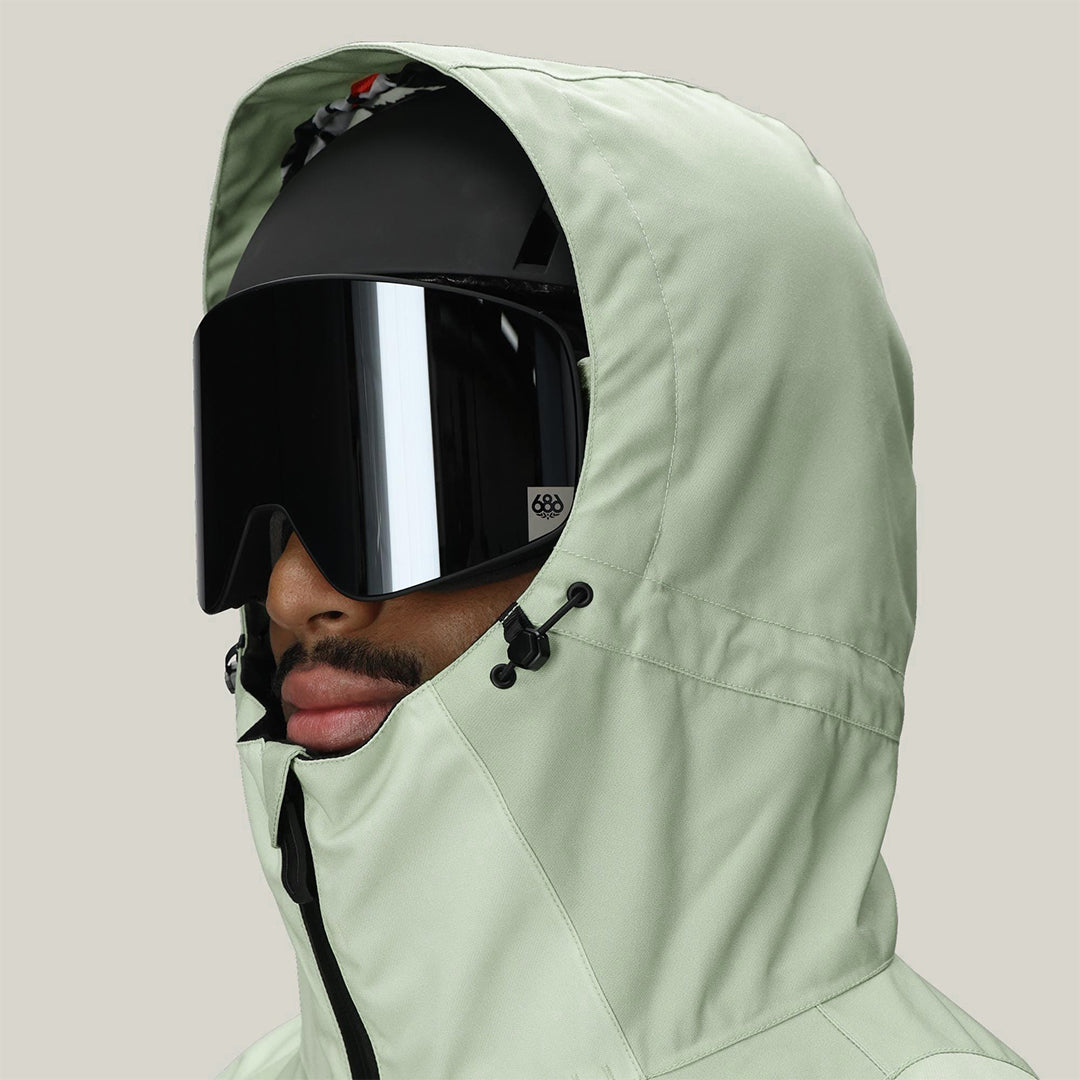 686 （シックス エイト シックス） | 686 X HUF DOUBLE H SHELL JACKE / HUF GREEN COLORBLOCK | スノーボード・スケートボードのTACTICS JAPAN