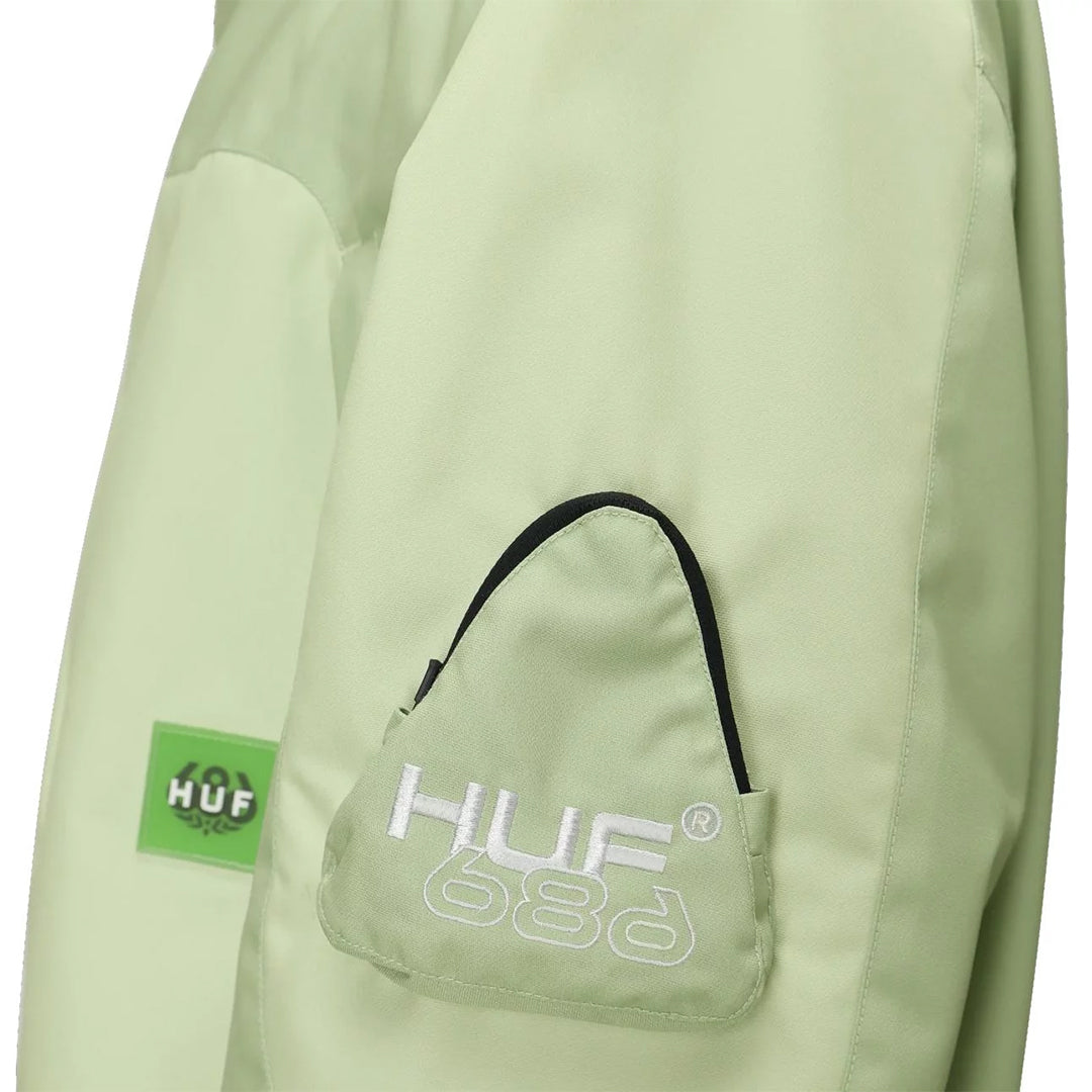 686 （シックス エイト シックス） | 686 X HUF DOUBLE H SHELL JACKE / HUF GREEN COLORBLOCK | スノーボード・スケートボードのTACTICS JAPAN