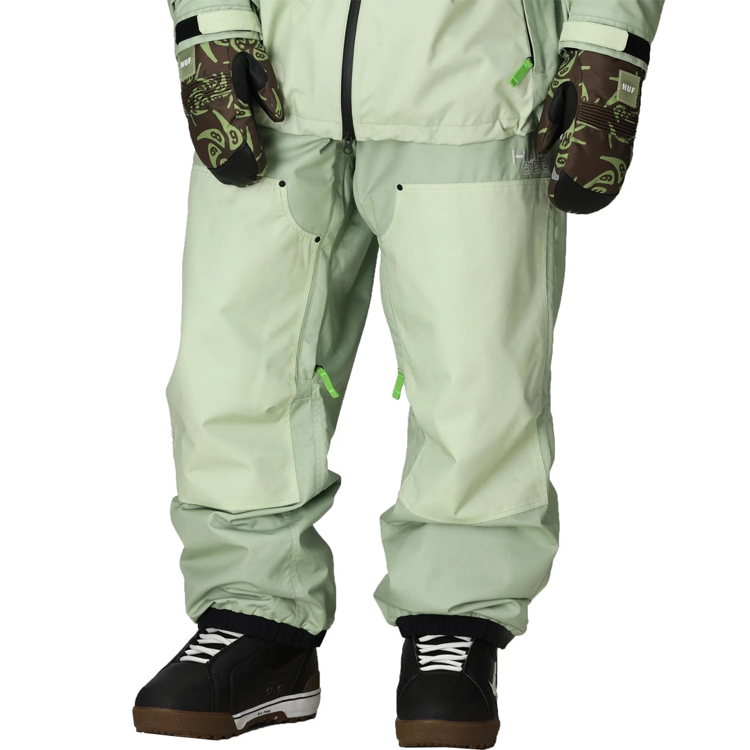 686 （シックス エイト シックス） | 686 X HUF DOUBLE H SHELL PANT / HUF GREEN COLORBLOCK | スノーボード・スケートボードのTACTICS JAPAN