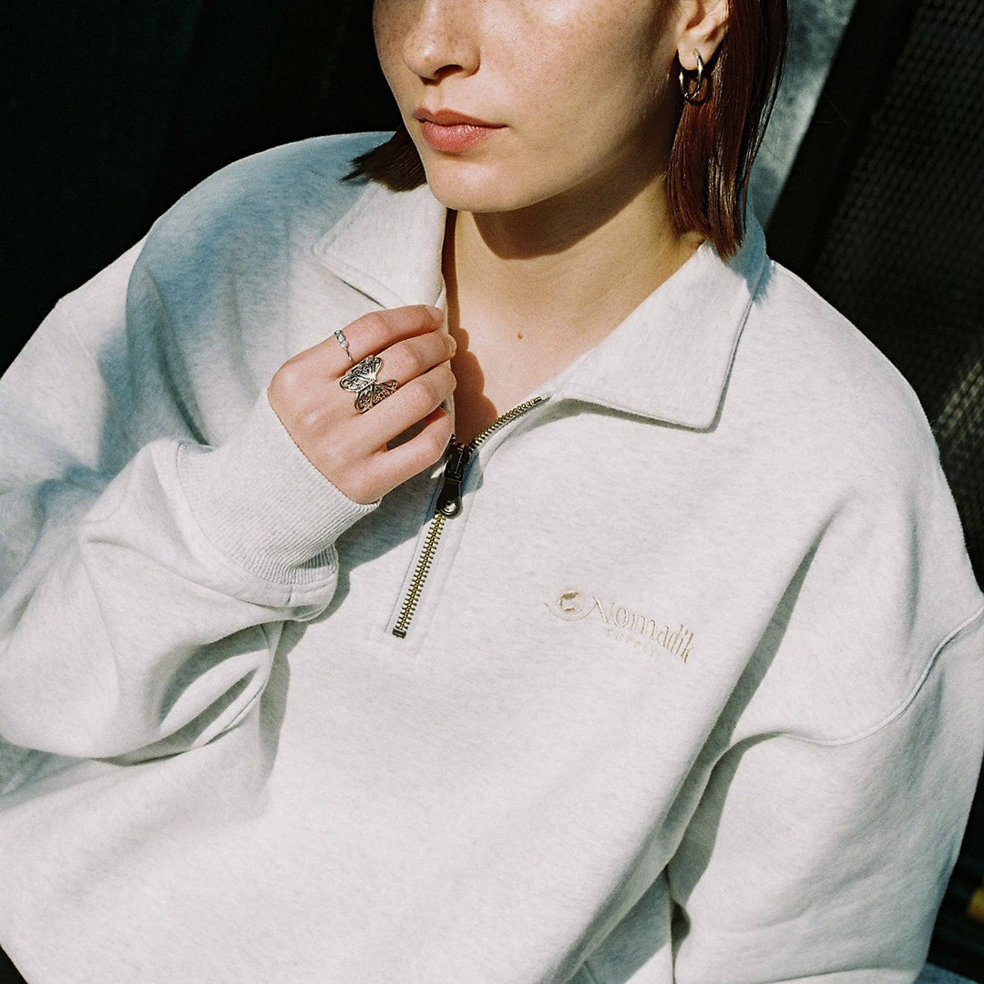 NOMADIK（ノマディック）| HALFZIP CREW / GRAY | スノーボード・スケートボードのTACTICS JAPAN