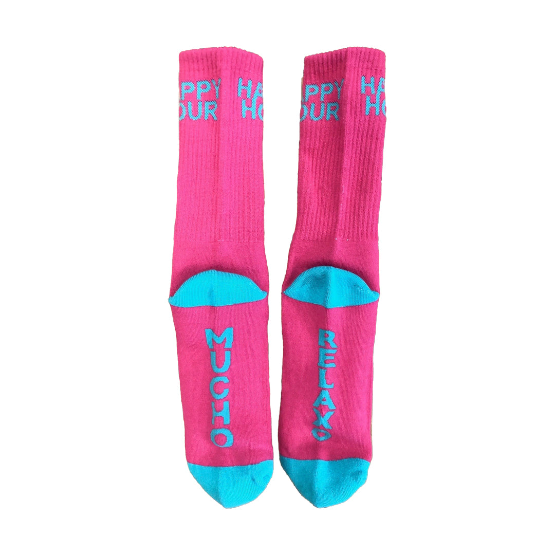 HAPPY HOUR（ハッピーアワー）| MUCHO RELAXO SOCKS / PINK | スノーボード・スケートボードのTACTICS JAPAN