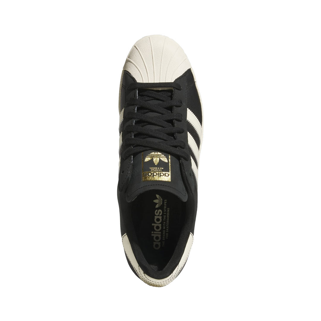 ADIDAS SKATEBOARDING（アディダス スケートボーディング）| SUPERSTAR 80 ADV / CORE BLACK/CREAM WHITE/GOLD METALLIC | スノーボード・スケートボードのTACTICS JAPAN