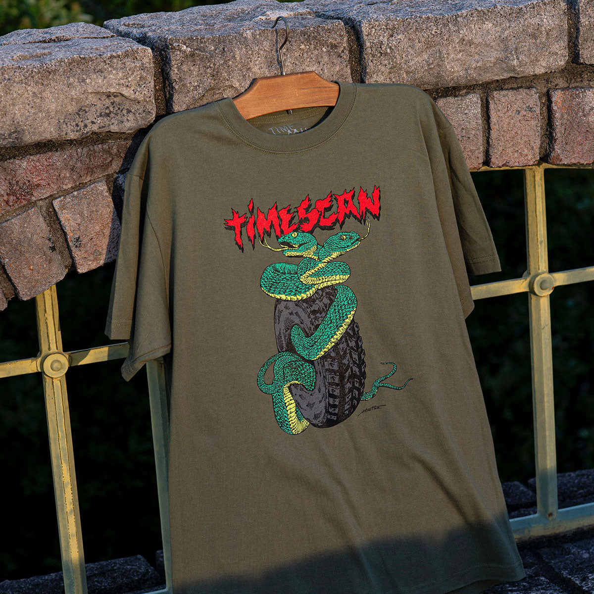 TWIN SERPENT T-SHIRT / LIGHT OLIVE