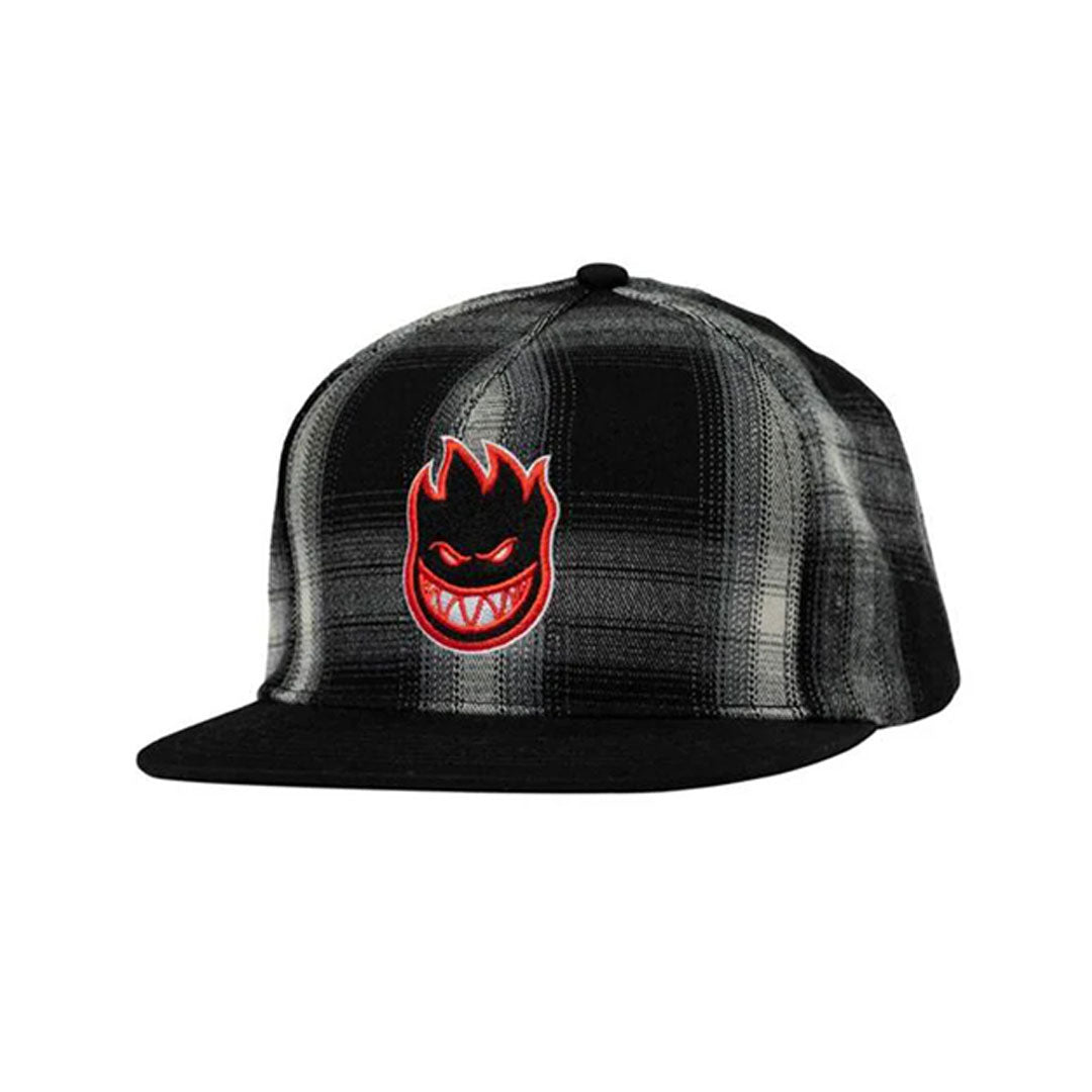 SPITFIRE WHEELS（スピットファイア ウィール）| BIGHEAD FILL SNAPBACK HAT / BLACK/WHITE PLAID | スノーボード・スケートボードのTACTICS JAPAN