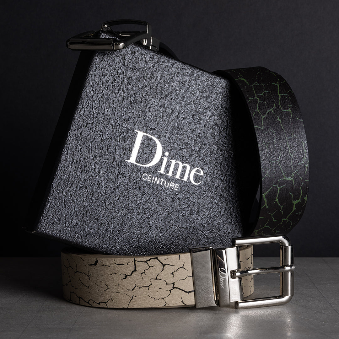 DIME MTL（ダイム モントリオール）| REVERSIBLE LEATHER BELT / BLACK/BLACK | スノーボード・スケートボードのTACTICS JAPAN