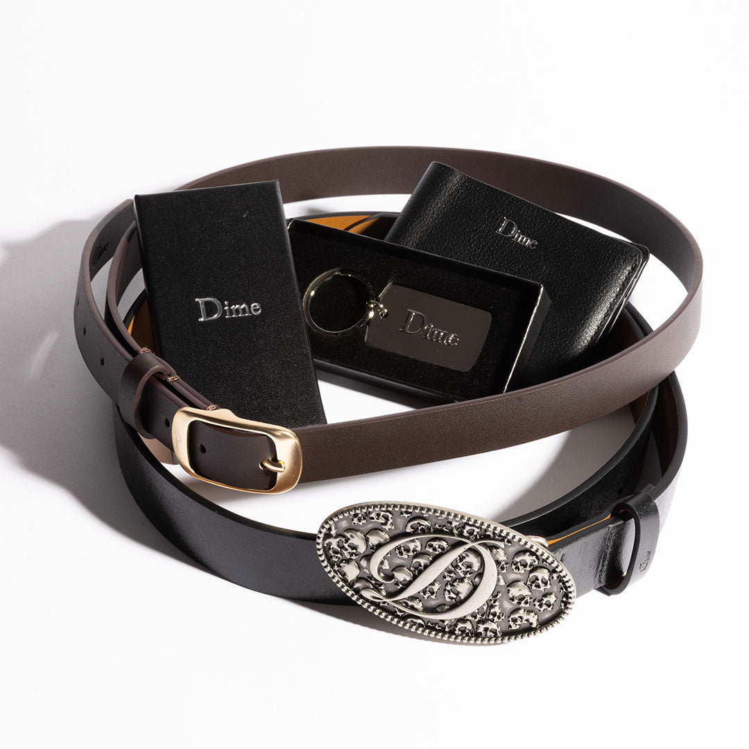 DIME（ダイム）| DRESS LEATHER BELT / BROWN | スノーボード・スケートボードのTACTICS JAPAN