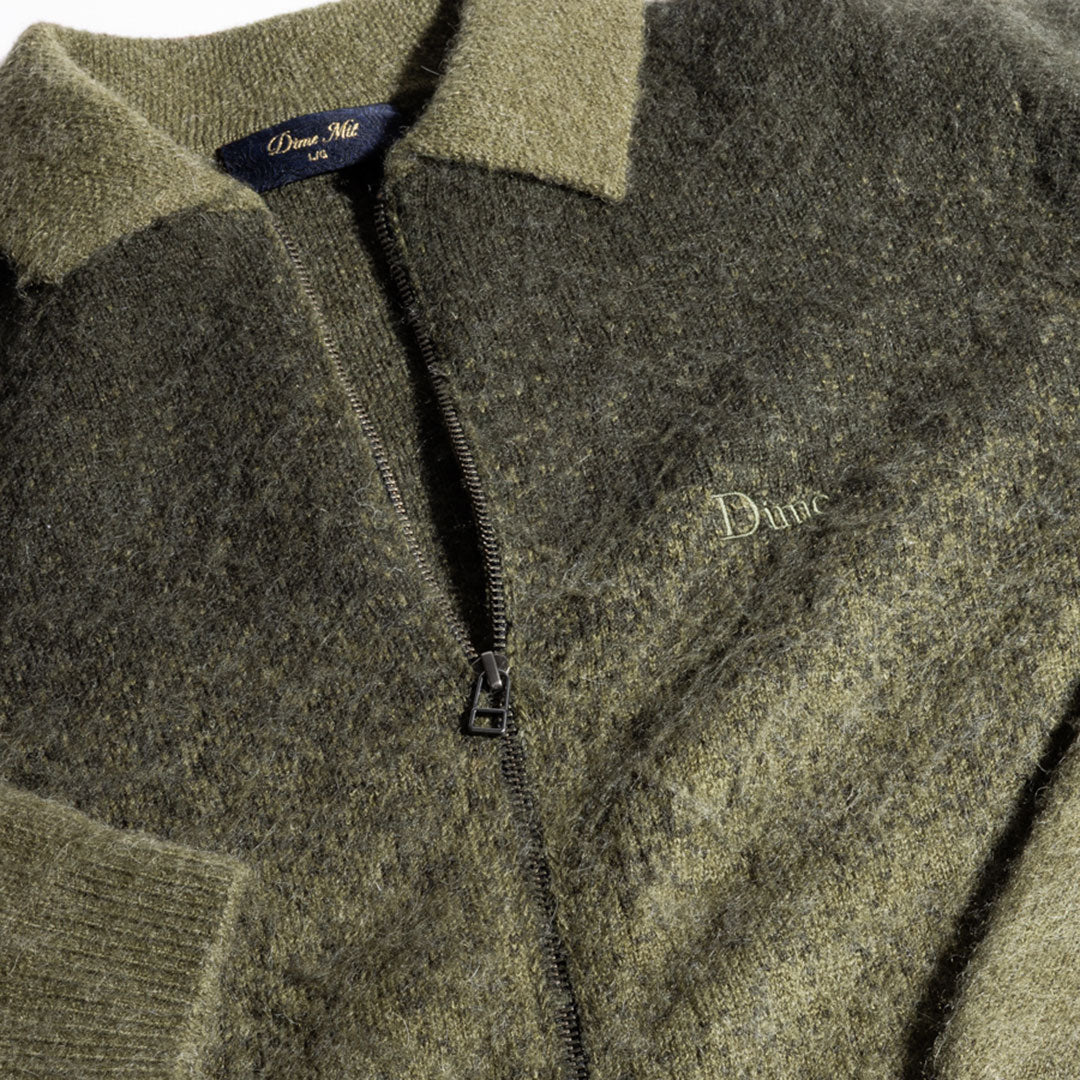 DIME（ダイム）| MOHAIR DOUBLE ZIP KNIT / FOREST | スノーボード・スケートボードのTACTICS JAPAN