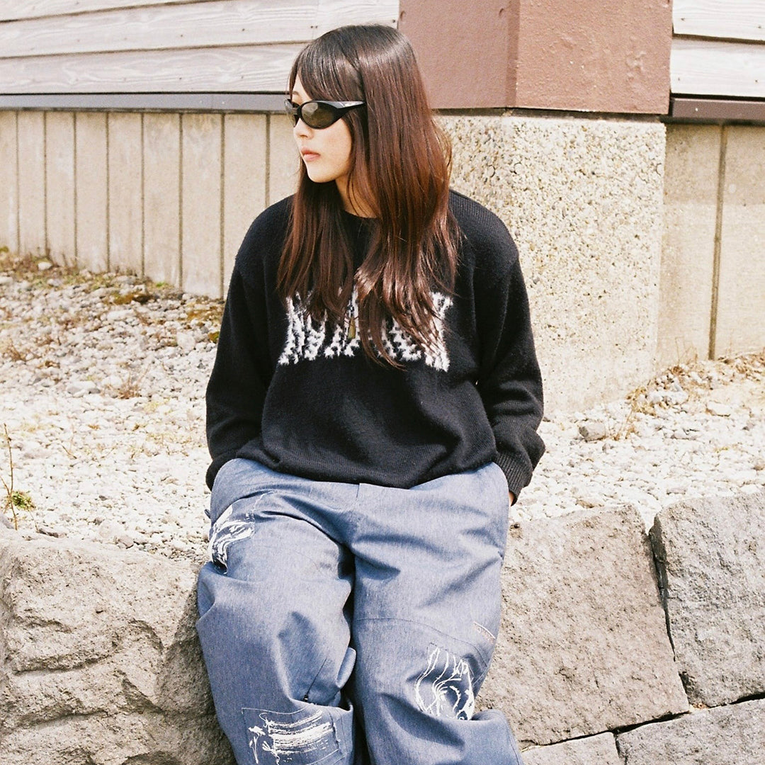 NOMADIK（ノマディック）| JACQUARD SWEATER 2026 / GRAY/WHITE | スノーボード・スケートボードのTACTICS JAPAN