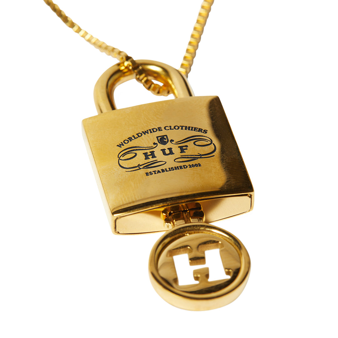 HUF WORLDWIDE（ハフ ワールドワイド）| LOCK & KEY PENDANT / GOLD | スノーボード・スケートボードのTACTICS JAPAN