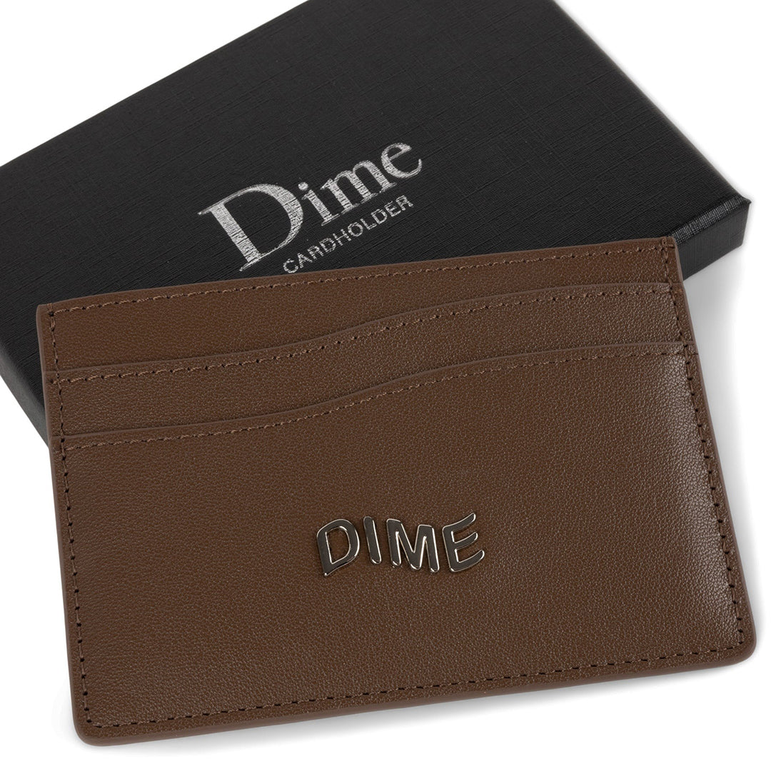 DIME MTL（ダイム モントリオール）| LEATHER CARDHOLDER / BROWN | スノーボード・スケートボードのTACTICS JAPAN