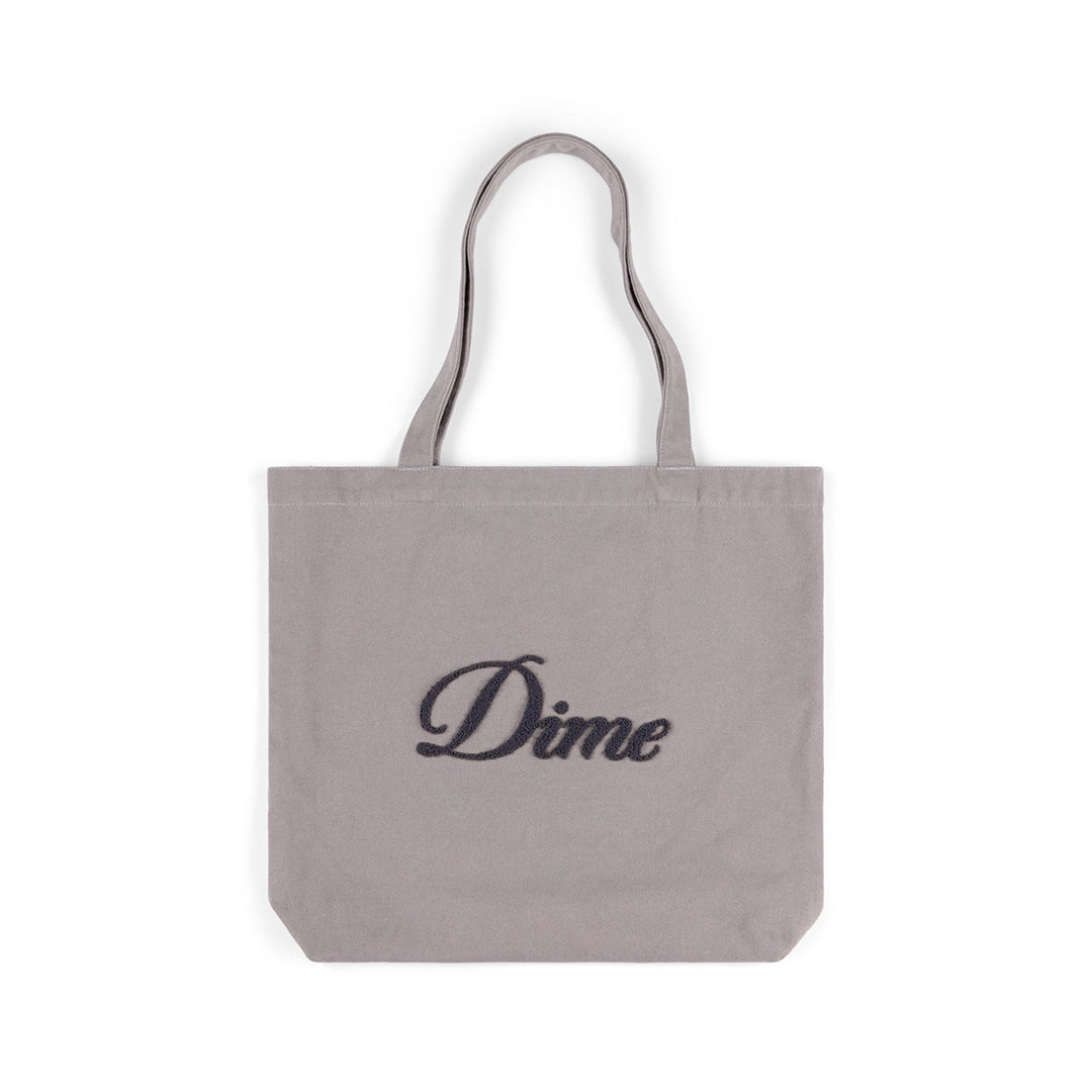 DIME MTL（ダイム モントリオール）| CURSIVE CHENILLE TOTE BAG / CONCRETE | スノーボード・スケートボードのTACTICS JAPAN