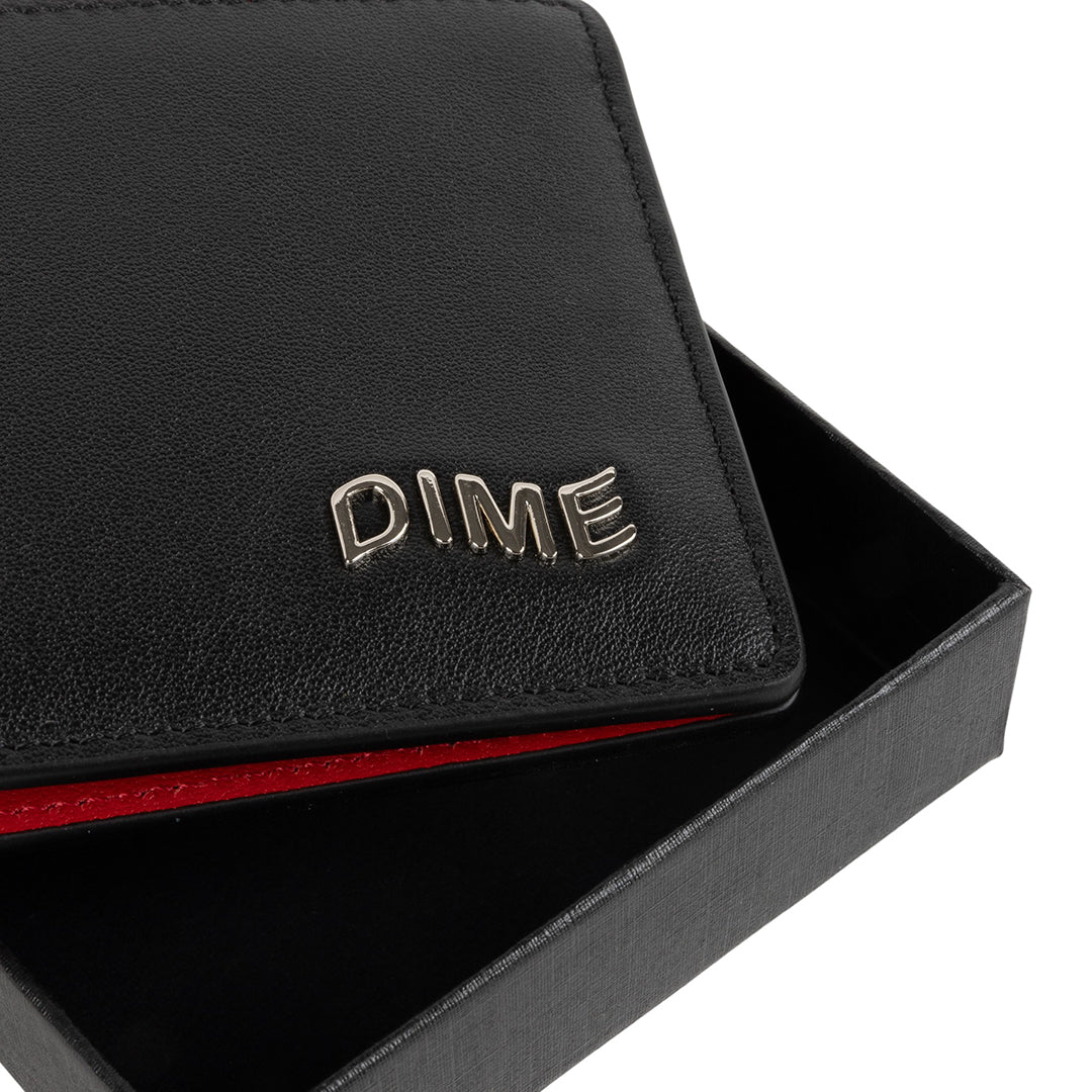 DIME MTL（ダイム モントリオール）| LEATHER BIFOLD WALLET / BLACK / CHERRY | スノーボード・スケートボードのTACTICS JAPAN