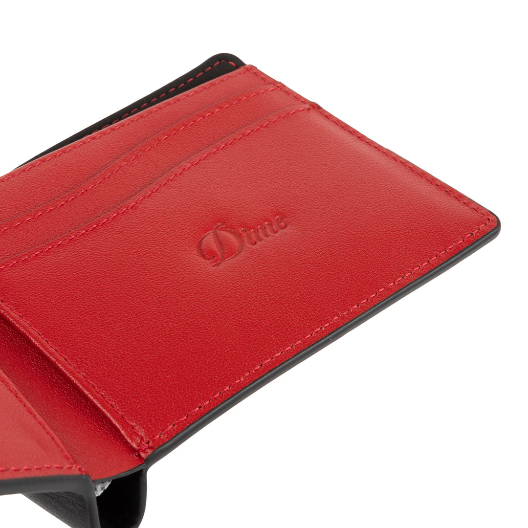 DIME MTL（ダイム モントリオール）| LEATHER BIFOLD WALLET / BLACK / CHERRY | スノーボード・スケートボードのTACTICS JAPAN