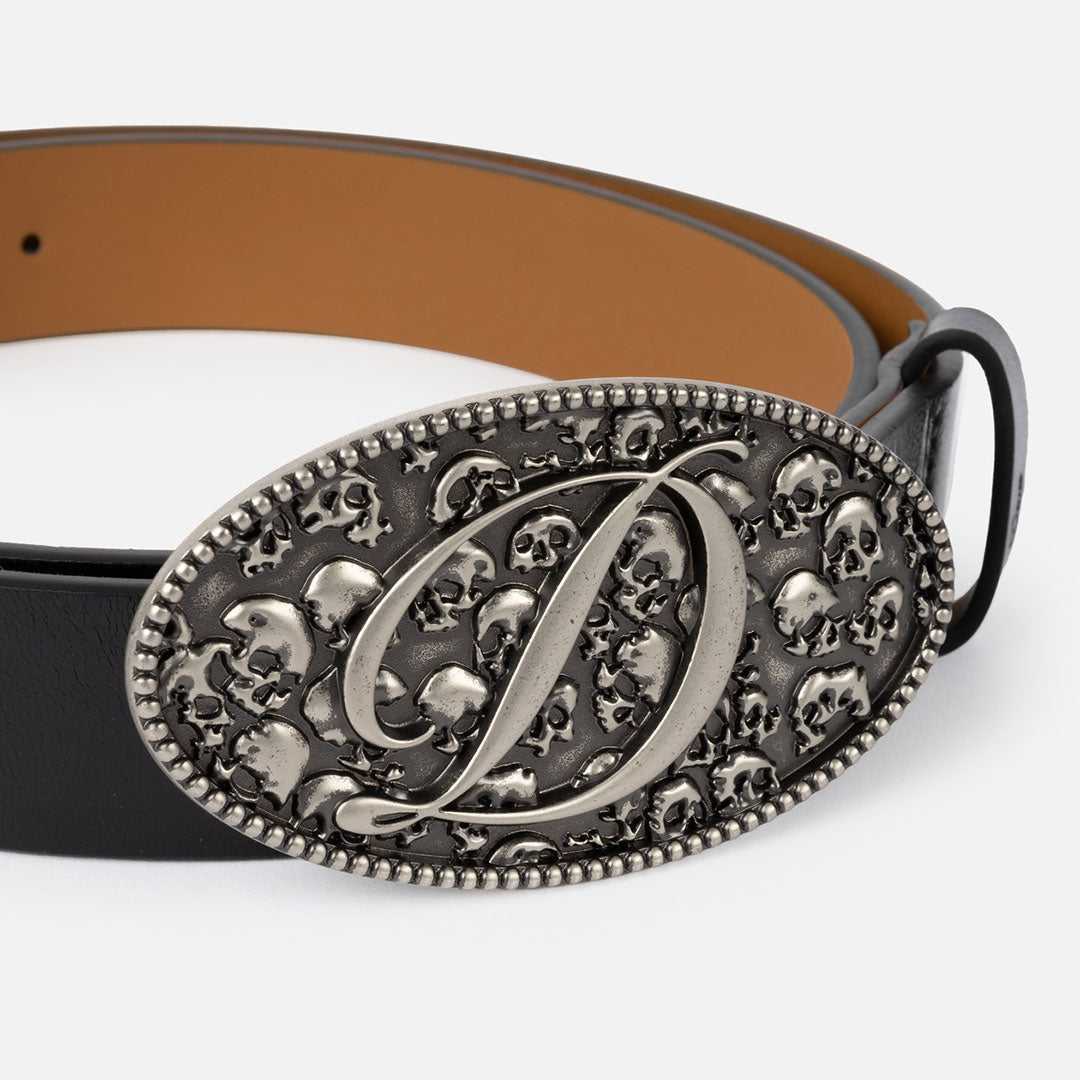 DIME（ダイム）| SKULL LEATHER BELT / BLACK | スノーボード・スケートボードのTACTICS JAPAN