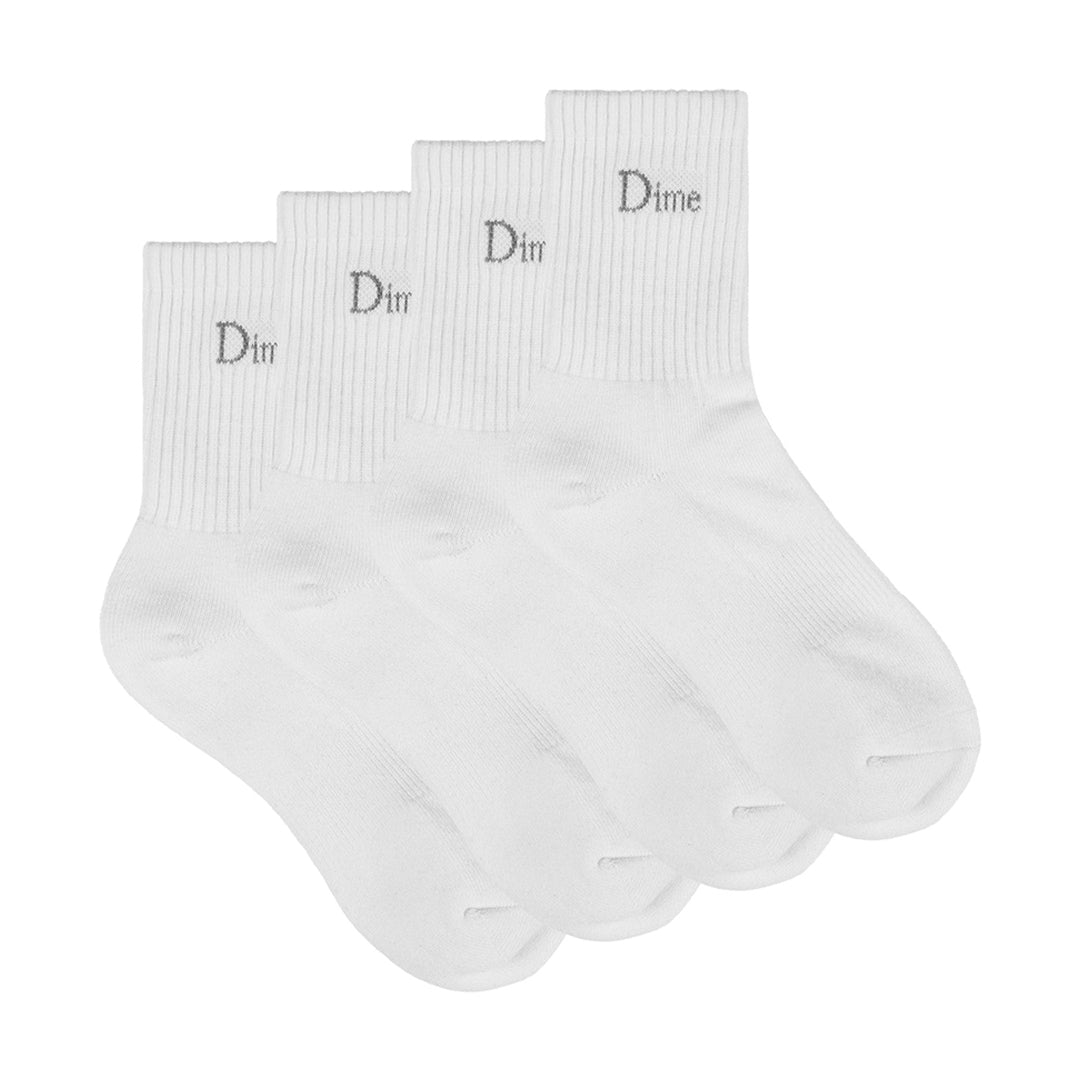 DIME MTL（ダイム モントリオール）| CLASSIC 2 PACK LONG SOCKS / WHITE | スノーボード・スケートボードのTACTICS JAPAN