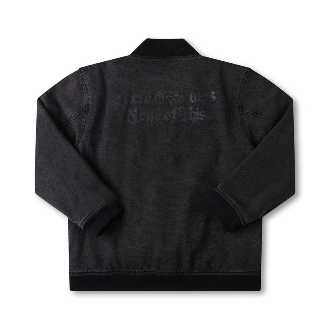 FORMER（フォーマー） | AG DENIM VARSITY JACKET / BLACK | スノーボード・スケートボードのTACTICS JAPAN