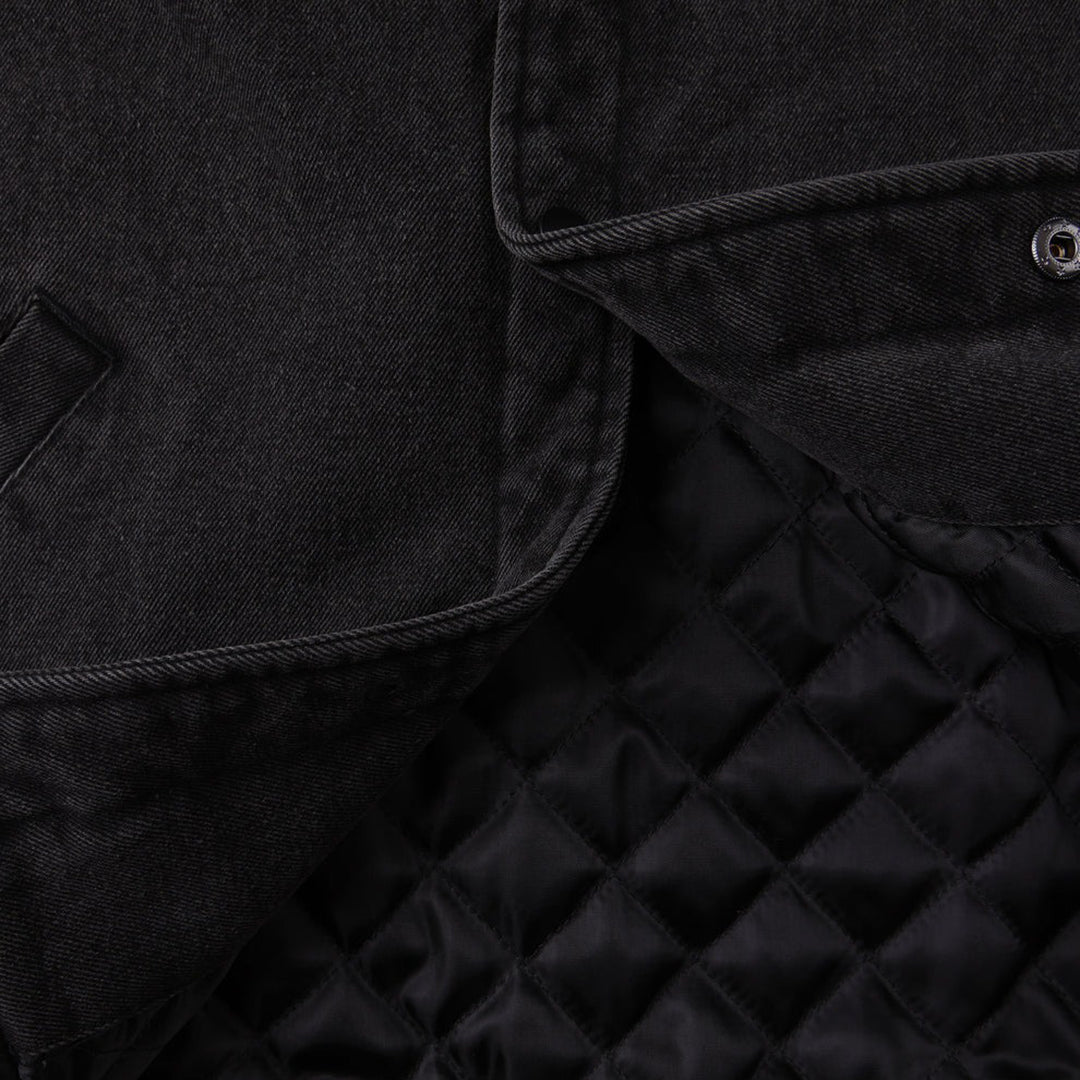 FORMER（フォーマー） | AG DENIM VARSITY JACKET / BLACK | スノーボード・スケートボードのTACTICS JAPAN