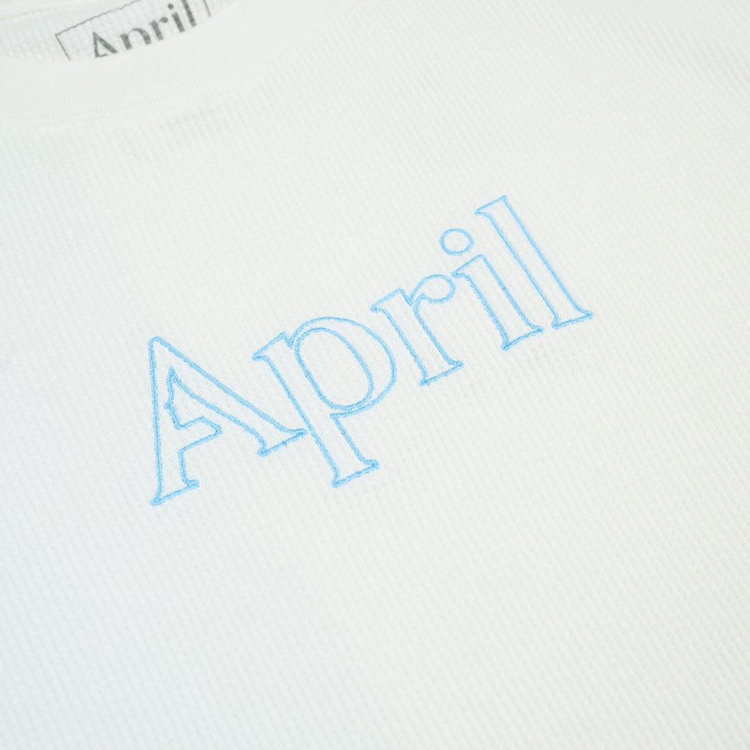 APRIL SKATEBOARDS（エイプリル スケートボード）| THERMAL LS EMBROID / WHITE | スノーボード・スケートボードのTACTICS JAPAN