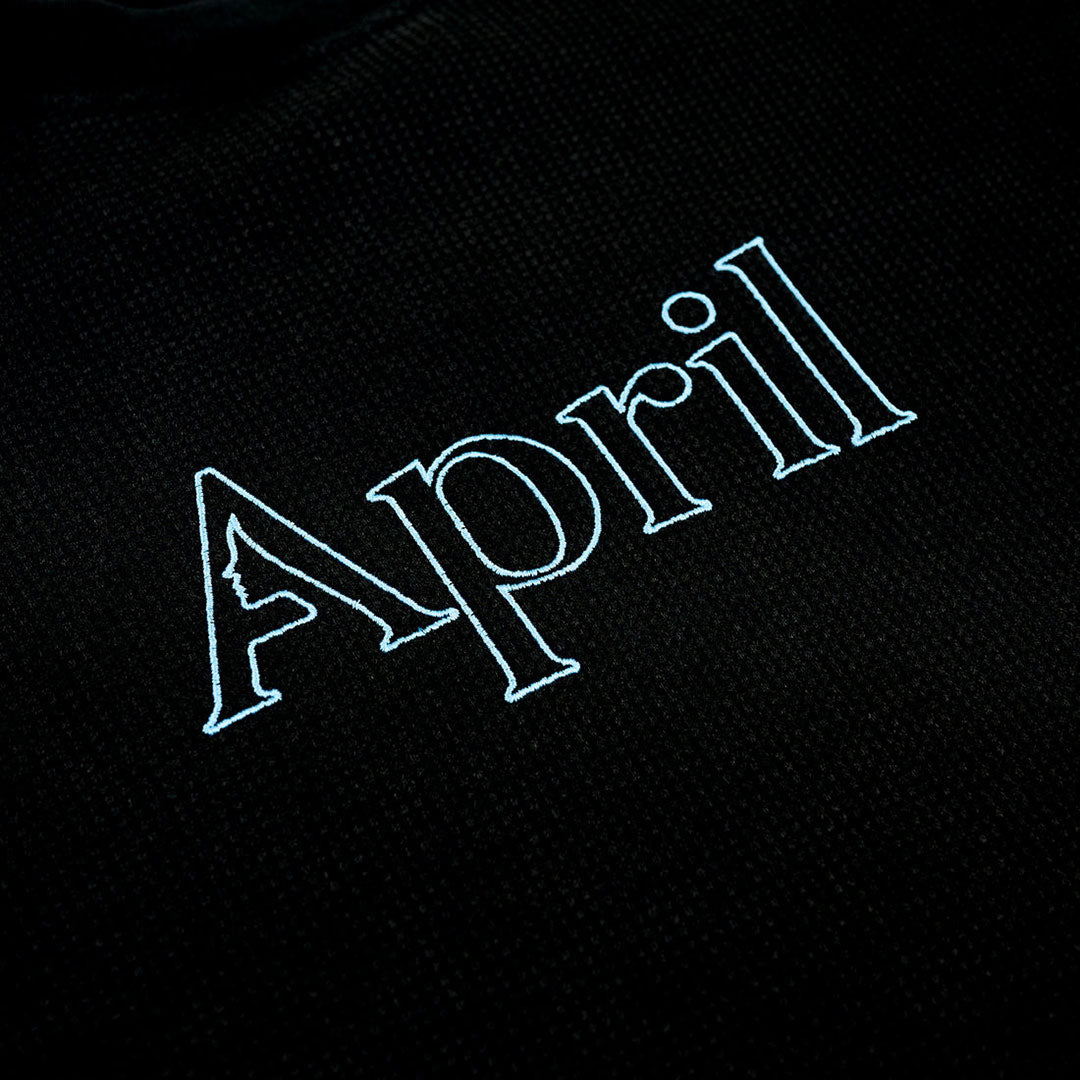 APRIL SKATEBOARDS（エイプリル スケートボード）| THERMAL LS EMBROID / BLACK | スノーボード・スケートボードのTACTICS JAPAN