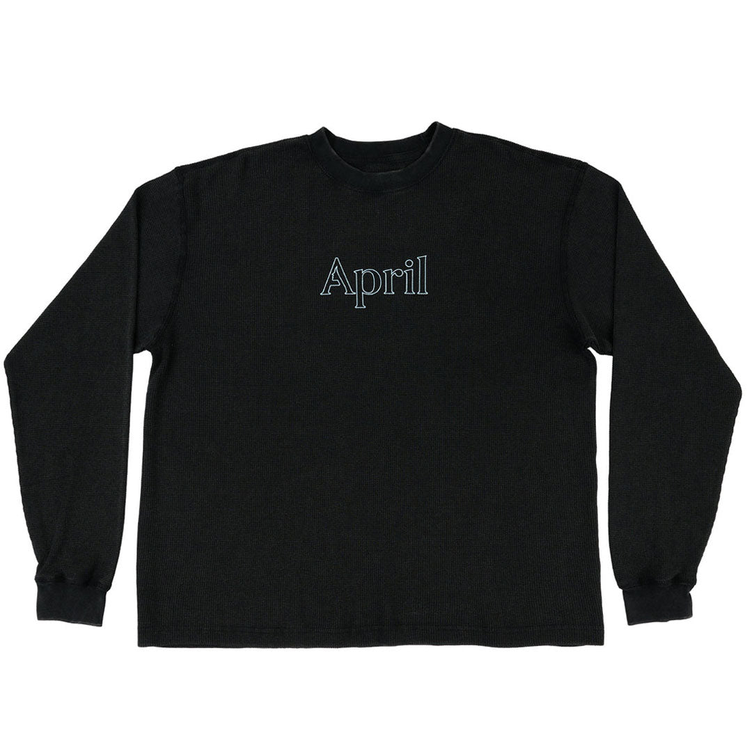 APRIL SKATEBOARDS（エイプリル スケートボード）| THERMAL LS EMBROID / BLACK | スノーボード・スケートボードのTACTICS JAPAN