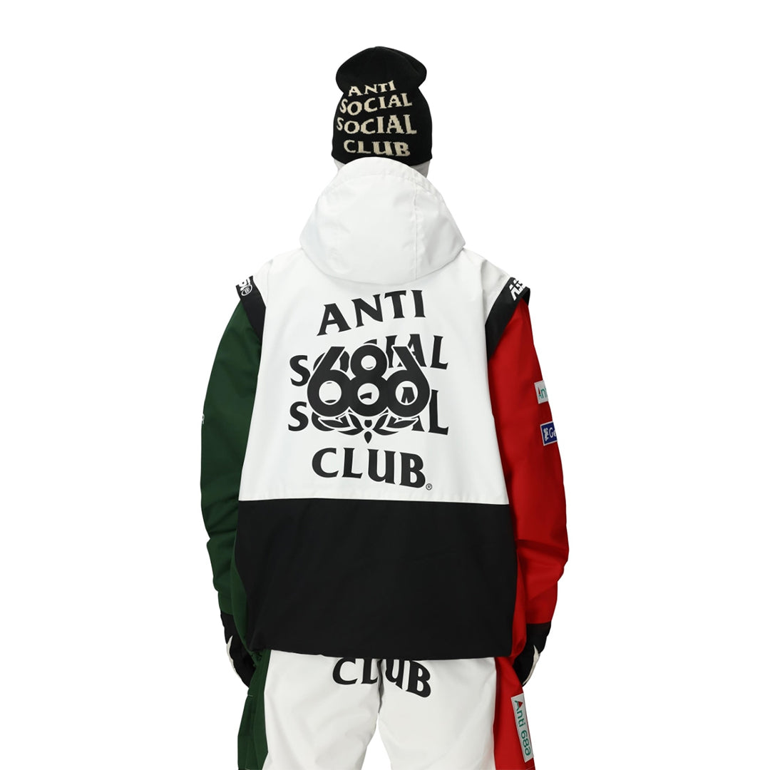 686 （シックス エイト シックス） | ASSC WHITE COLORBLOCK F1 SHELL ANORAK / ASSC WHITE COLORBLOCK | スノーボード・スケートボードのTACTICS JAPAN