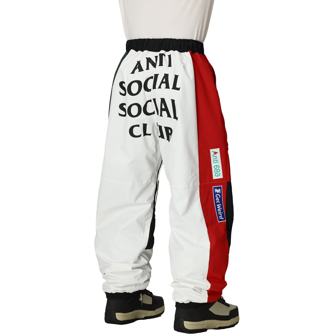 686 （シックス エイト シックス） | 686 X ANTI SOCIAL SOCIAL CLUB F1 SHELL PANT / ASSC WHITE COLORBLOCK | スノーボード・スケートボードのTACTICS JAPAN
