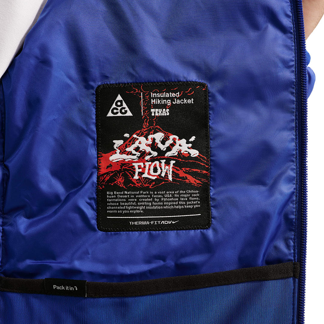 NIKE ACG（ナイキ エーシージー）| NIKE ACG LAVA FLOW THERMA-FIT ADV HOODED JACKET / OLD ROYAL/SUMMIT WHITE | スノーボード・スケートボードのTACTICS JAPAN