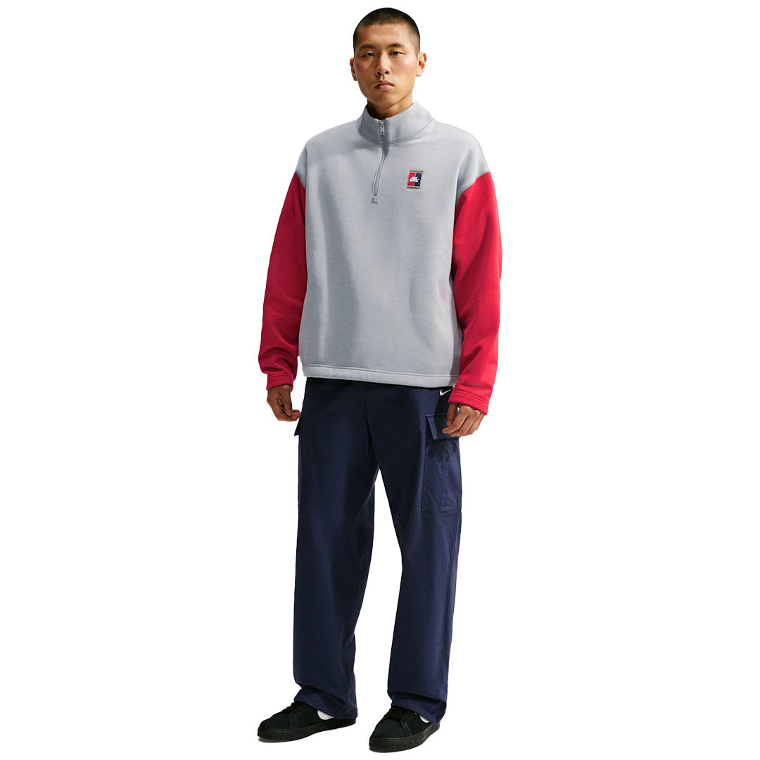NIKE SB（ナイキ スケートボーディング）| NIKE SB FLEECE 1/2-ZIP SKATE SWEATSHIRT / GYM RED/STEALTH | スノーボード・スケートボードのTACTICS JAPAN
