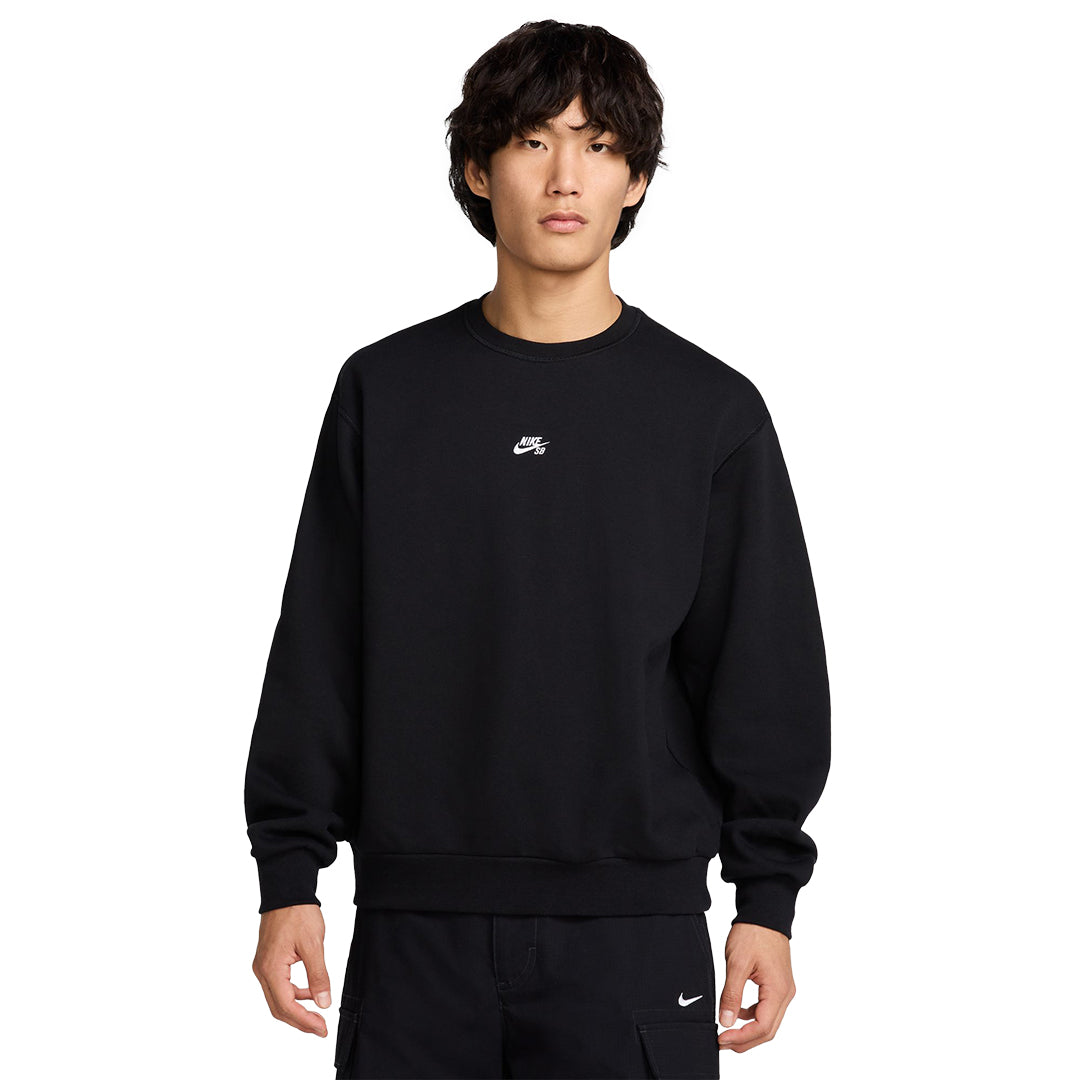 NIKE SB（ナイキ スケートボーディング） | NIKE SB ESSENTIAL LOGO L/S CREW / BLACK/WHITE | スノーボード・スケートボードのTACTICS JAPAN